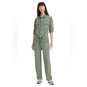 Levi's Sage Surplus Jumpsuit Green Denim Ladies S